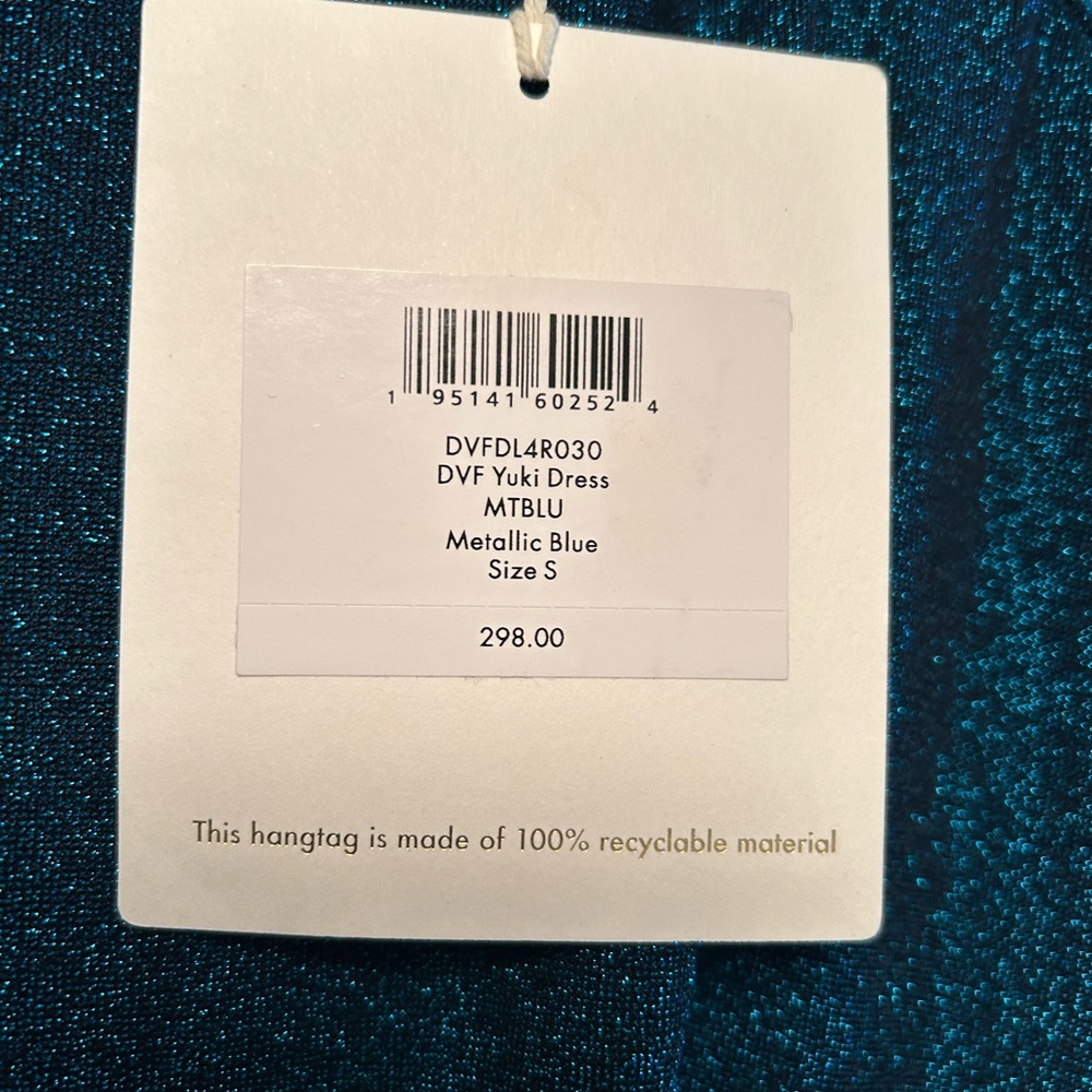 Diane Von Furstenberg Shimmering Teal Dress